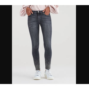 7 For All Mankind Jeans Skinny Crop Crystals 27